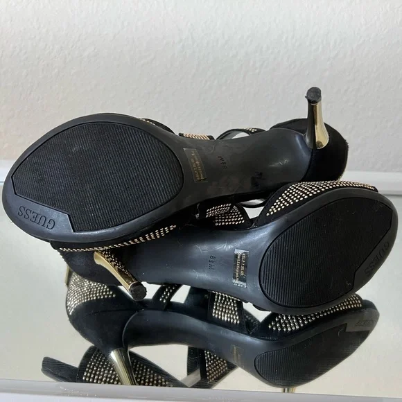 Guess “Bette” Black Rhinestone Heels – Size 8.5M - Picture 7 of 16